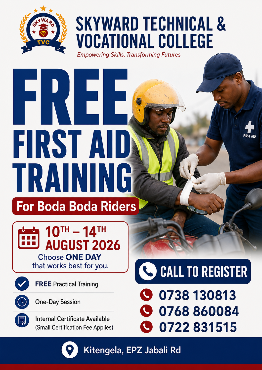 Free First Aid Training for Boda Boda Riders!
